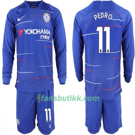 Fotballdrakt Chelsea Pedro 11 Barn Hjemmetrøye 2018-2019 Langermet